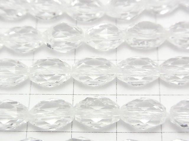 【動画】【素晴らしい輝き】クリスタルAAA トライアングルライスカット10×7×7mm 1/4連~1連(約36cm) サムネイル2