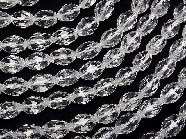 【動画】【素晴らしい輝き】クリスタルAAA トライアングルライスカット10×7×7mm 1/4連~1連(約36cm) サムネイル3