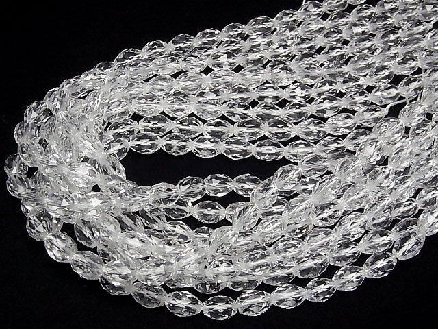 【動画】【素晴らしい輝き】クリスタルAAA トライアングルライスカット10×7×7mm 1/4連~1連(約36cm) サムネイル4