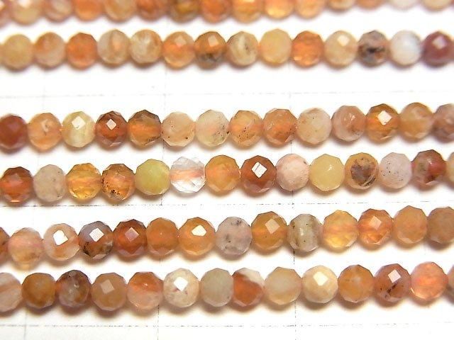 【動画】【素晴らしい輝き】ブランデーオパール ラウンドカット3mm 1連(約37cm) サムネイル2