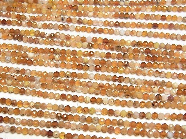 【動画】【素晴らしい輝き】ブランデーオパール ラウンドカット3mm 1連(約37cm) サムネイル3