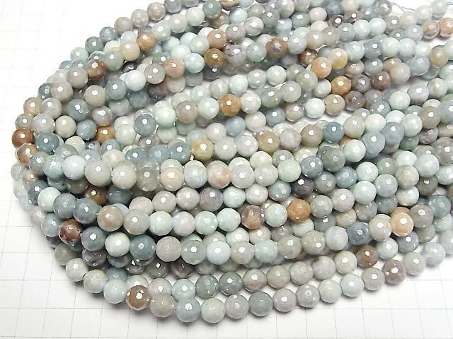 【動画】ミックスアマゾナイトAA+ 128面ラウンドカット8mm コーティング 1連(約36cm) サムネイル4