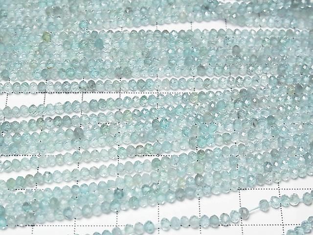 【動画】【素晴らしい輝き】アパタイトAA++ 小粒ボタンカット3×3×2mm 1連(約37cm) サムネイル3