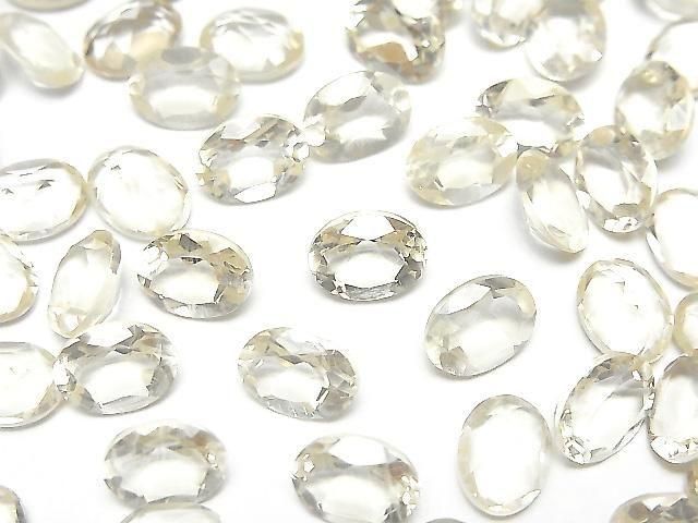 【動画】宝石質スキャポライト ルース オーバルファセットカット8×6mm 2粒の画像