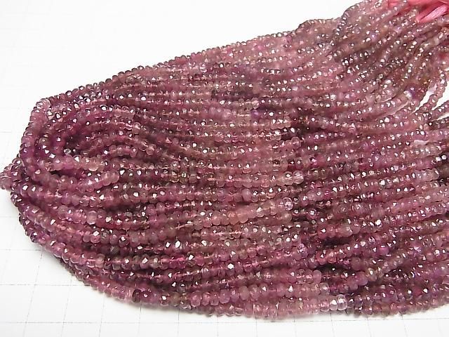 【動画】ピンクトルマリンAA++ ボタンカット3×3×2mm 1連(約34cm) サムネイル4