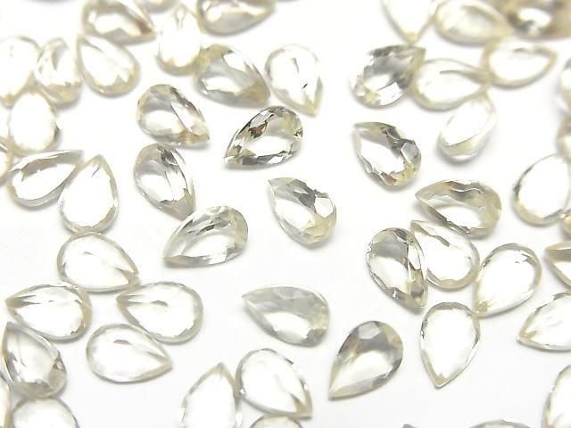 【動画】宝石質ゴールデンラブラドライトAAA ルース ペアシェイプファセットカット6×4mm 5粒の画像