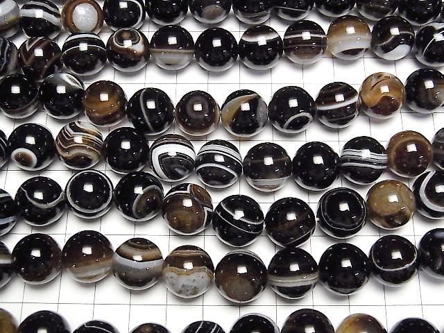 【動画】チベットアゲート(天眼石)AAA ラウンド14mm 半連/1連(約36cm) サムネイル3