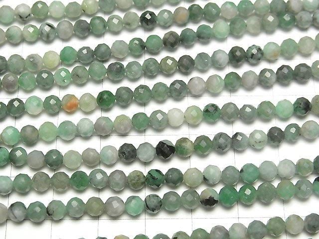 【動画】【素晴らしい輝き】ブラジル産エメラルドAA+ ラウンドカット4mm 1連(約36cm) サムネイル3