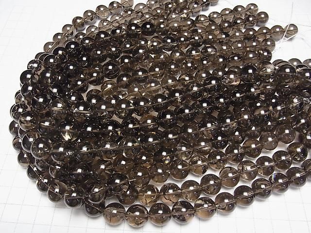 【動画】スモーキーアイリスクォーツAAA- ラウンド12mm 半連/1連(約37cm) サムネイル4