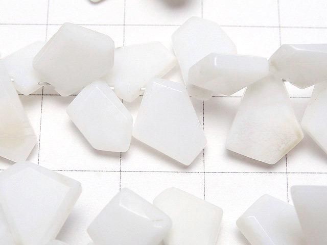 【動画】ホワイトオパール ラフスライスカット 1連(約18cm) サムネイル2