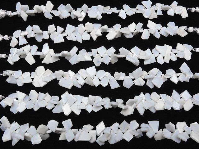 【動画】ホワイトオパール ラフスライスカット 1連(約18cm) サムネイル4