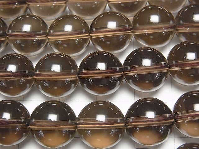 【動画】スモーキークォーツAAA ラウンド12mm 1/4連~1連(約37cm) サムネイル2