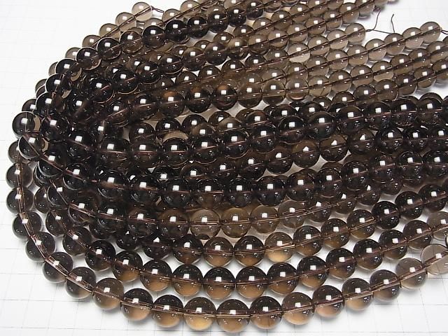 【動画】スモーキークォーツAAA ラウンド12mm 1/4連~1連(約37cm) サムネイル4