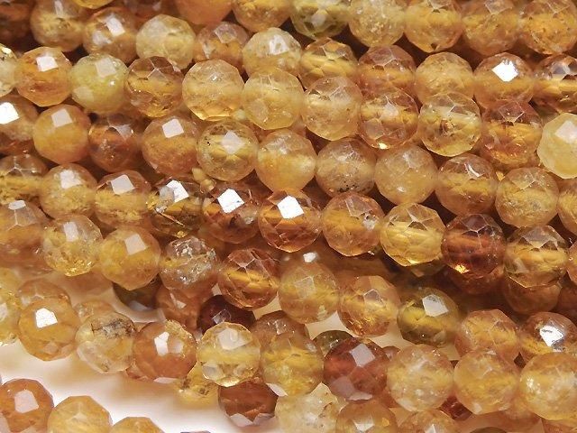 【動画】【素晴らしい輝き】ブラウントルマリンAA++ ラウンドカット4mm 1連(約37cm)の画像