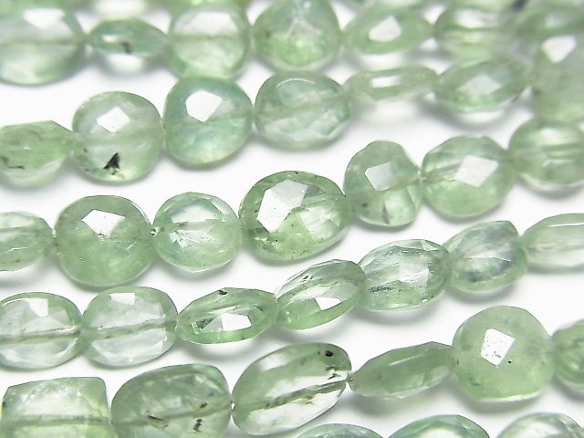 【動画】宝石質グリーンカイヤナイトAA++　オーバル～タンブルカット　1連（約18cm）
