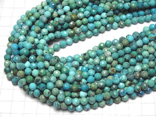 【動画】【素晴らしい輝き】ターコイズAA++ 64面ラウンドカット6mm 半連/1連(約36cm) サムネイル4