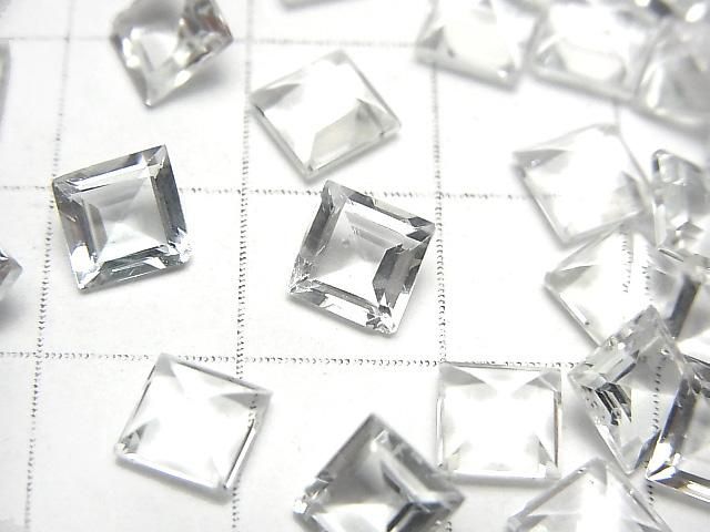 【動画】宝石質ホワイトトパーズAAA ルース スクエアファセットカット6×6mm 5粒 サムネイル2