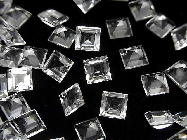 【動画】宝石質ホワイトトパーズAAA ルース スクエアファセットカット6×6mm 5粒 サムネイル3