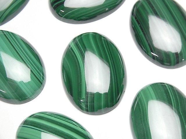 【動画】マラカイトAAA オーバル カボション30×22mm 1個の画像