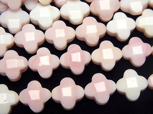 【動画】クィーンコンクシェルAAA フラワー(カット入り)10×10×5mm 半連/1連(約38cm)の画像
