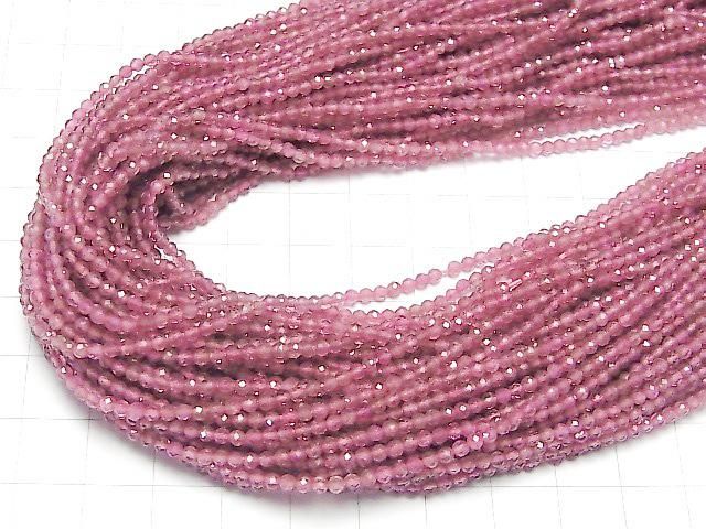 【動画】【素晴らしい輝き】ピンクトルマリンAA++ 極小ラウンドカット2mm 1連(約31cm) サムネイル4