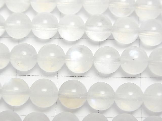 【動画】スリランカ産ロイヤルブルームーンストーンAA++ ラウンド6mm 半連/1連(約35cm) サムネイル2
