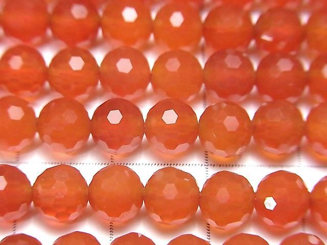 【動画】【素晴らしい輝き】カーネリアンAAA 128面ラウンドカット6mm 1連(約36cm) サムネイル2