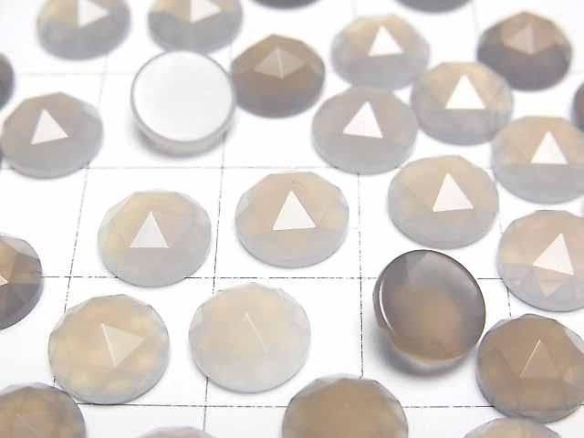 【動画】グレーオニキス ラウンド ローズカット8×8mm 5個 サムネイル2