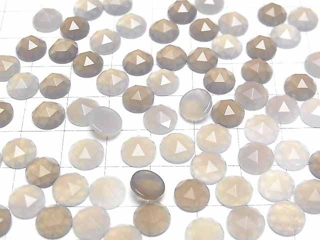 【動画】グレーオニキス ラウンド ローズカット8×8mm 5個 サムネイル3