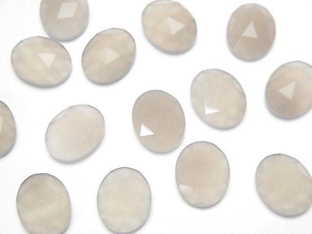 【動画】グレーオニキス オーバル ローズカット10×8mm 4個の画像