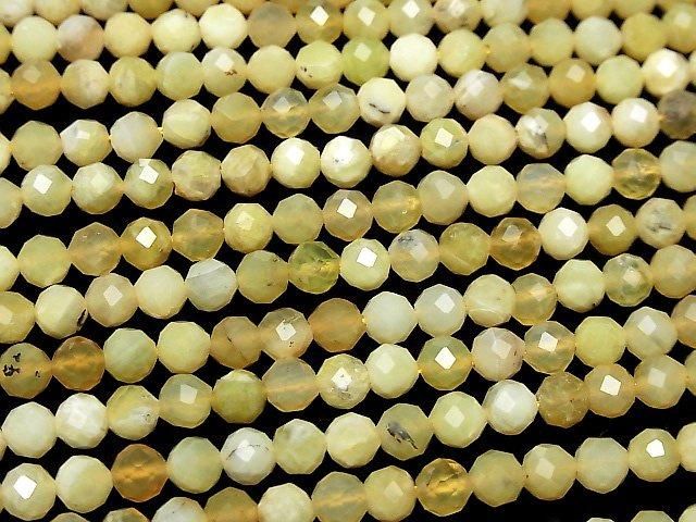 【動画】【素晴らしい輝き】イエローオパールAA+ ラウンドカット6mm 1連(約36cm) サムネイル3