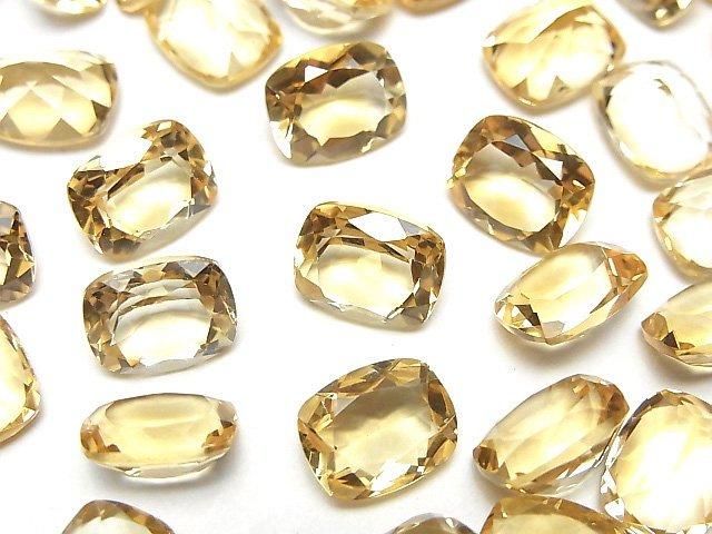 【動画】宝石質シトリンAAA ルース レクタングルファセットカット10×8mm 3粒の画像