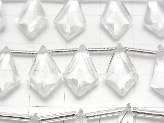 【動画】宝石質クリスタルAAA 変形ダイヤ ファセットカット17×10mm 1連(10粒) サムネイル2