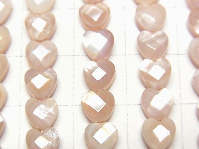 【動画】高品質ピンクシェル 縦穴ハートカット6×6mm 1/4連~1連(約38cm) サムネイル2