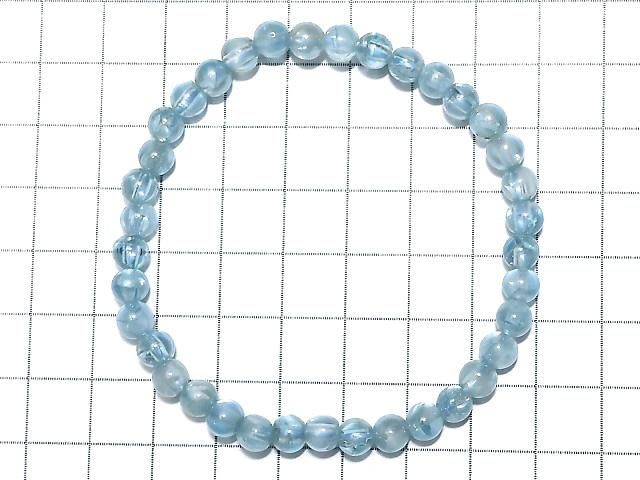 【動画】【1点もの】宝石質天然ブルージルコンAAA ラウンド5mm 1連(ブレス) NO.5 サムネイル2