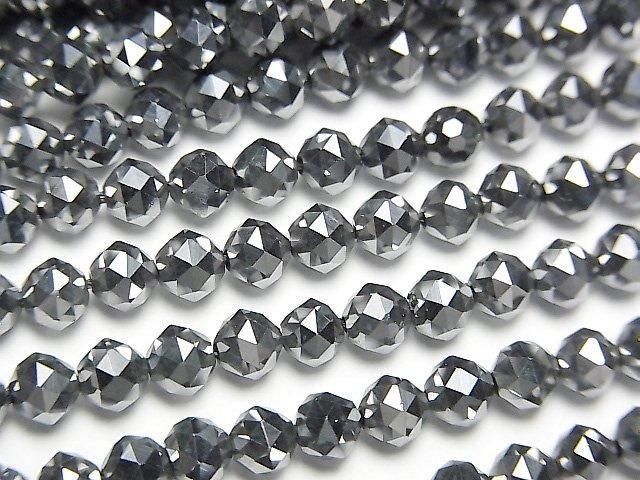 【動画】【素晴らしい輝き】2本980円!高純度テラヘルツ鉱石 トライアングルラウンドカット4mm 1連(約37cm)の画像