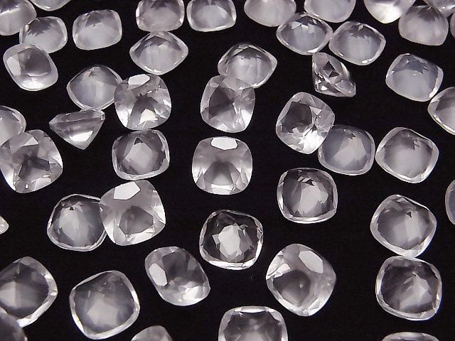 【動画】宝石質ローズクォーツAAA ルース スクエアファセットカット10×10mm 2粒 サムネイル3