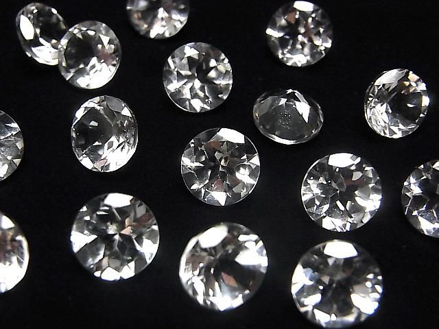 【動画】宝石質ダンビュライトAAA ルース ラウンドファセットカット8×8mm 1粒の画像