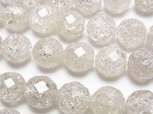 【動画】クラックスモーキークォーツ 64面ラウンドカット10mm 半連/1連(約38cm)の画像