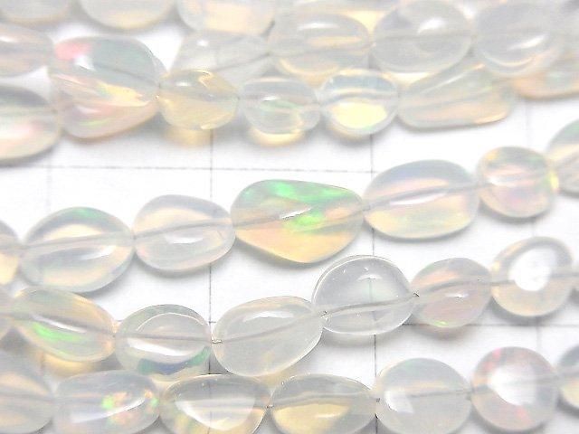 【動画】宝石質エチオピア産オパールAAA タンブル 半連/1連(約36cm) サムネイル2