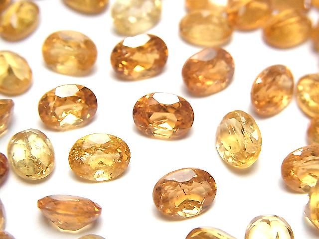 【動画】宝石質インペリアルトパーズAAA- ルース オーバルファセットカット8×6mm 2粒の画像