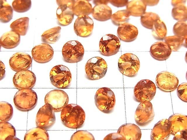 【動画】宝石質インペリアルトパーズAAA- ルース ラウンドファセットカット5×5mm 2粒 サムネイル3