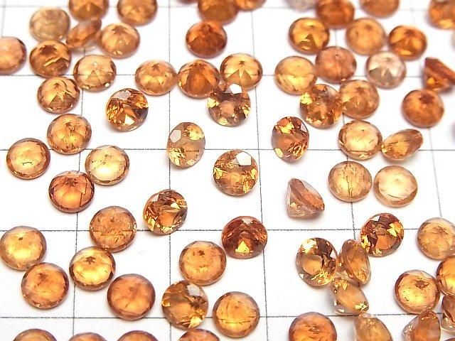 【動画】宝石質インペリアルトパーズAAA- ルース ラウンドファセットカット5×5mm 2粒 サムネイル4
