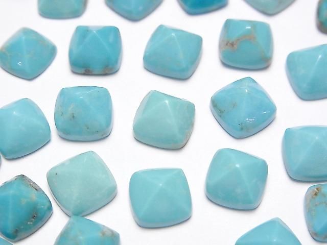 【動画】キングマンターコイズAA++ シュガーローフカット8×8mm 2個の画像