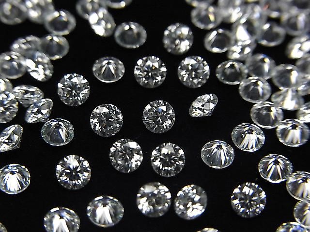 【動画】モアサナイトAAA ルース ラウンドファセットカット3×3mm 【クリア】 5粒の画像