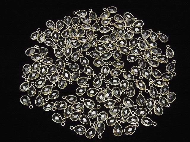 【動画】宝石質ホワイトトパーズAAA 枠留めペアシェイプカット11×8mm 18KGP 3個 サムネイル4