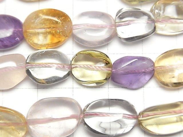 【動画】宝石質いろんな天然石AA++ タンブル 半連/1連(約38cm) サムネイル2