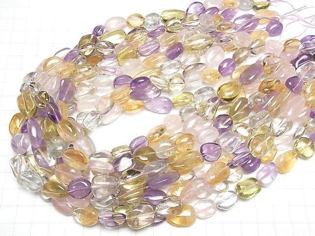 【動画】宝石質いろんな天然石AA++ タンブル 半連/1連(約38cm) サムネイル4