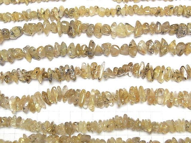 【動画】ルチルクォーツAA++ チップ(ミニタンブル) 1連(約84cm) サムネイル3