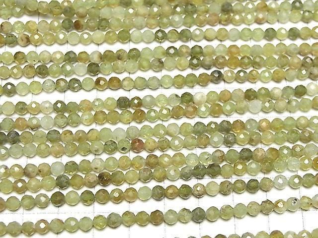 【動画】【素晴らしい輝き】グロッシュラーガーネットAA++ ラウンドカット4mm 1連(約37cm) サムネイル3